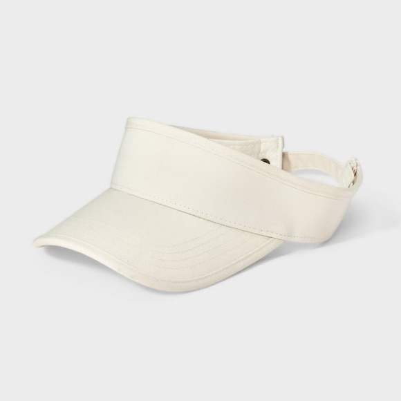 Recycled Polyester Visor Hat Universal Thread Target Cream